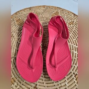 Crocs Serena Poppy Coral Gladiator Sandals 11